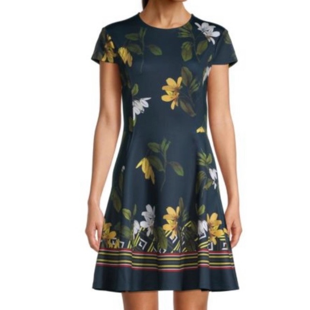 Ted Baker Navy Floral Mini Dress